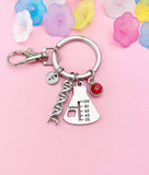 Science Charm Keychain – DNA, Beaker Gift for Lab Tech or Student, N988Z