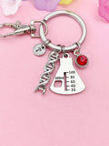 Science Charm Keychain – DNA, Beaker, Microscope Gift for Lab Tech or Student, N988Z