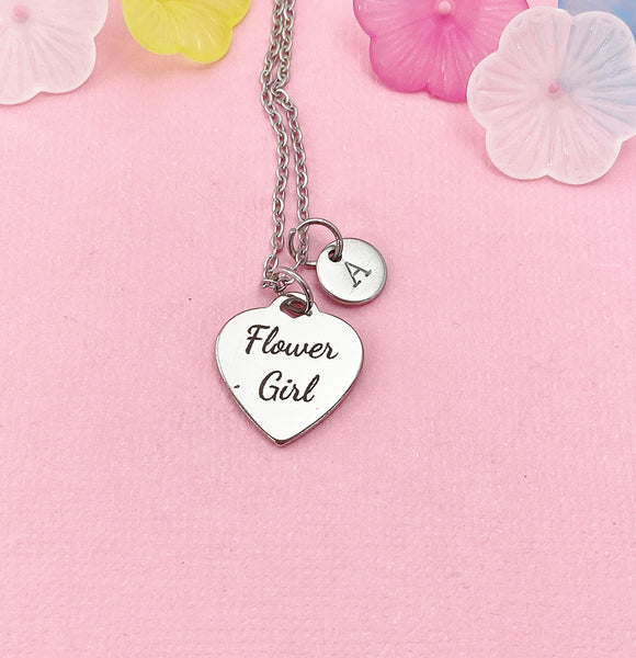 Flower Girl Necklace, Wedding Gift from Bride, Personalized Jewelry for Little Girls, Bridal Party Keepsake, D587
