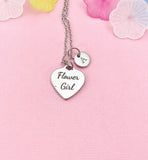 Flower Girl Necklace, Wedding Gift from Bride, Personalized Jewelry for Little Girls, Bridal Party Keepsake, D587