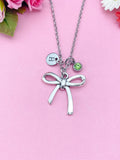 Silver Bow Charm Necklace, N2120A