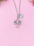 Justice Scale Charm Silver Necklace, N1387F