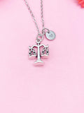 Justice Scale Charm Silver Necklace, N1387F