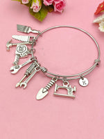 Silver Handyman Tools Charm Bracelet, Handyman Gift, N1507C