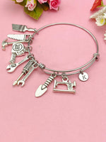 Silver Handyman Tools Charm Bracelet, Handyman Gift, N1507C