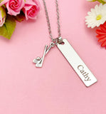 Golf Jewelry, Gold Golf Necklace, Golf Bracelet, Golf Keychain, Optional, Golf Gifts, Golf Team Gifts, D303