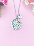 Moon and Star Charm Necklace, N6410