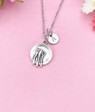 Kitchen Utensil Tableware Plate Charm Necklace, N6414