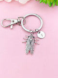 Cicada Charm Keychain, Insect Bug Jewelry, N6428