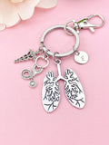Caduceus Stethoscope Anatomy Lung Keychain, N6429