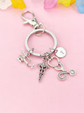 Helicopter Caduceus Stethoscope Keychain, N6452