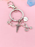 Helicopter Caduceus Stethoscope Keychain, N6452