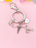 Helicopter Caduceus Stethoscope Keychain, N6452