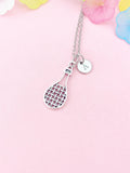 Tennis Racquet Charm Necklace, Racket, N6455N