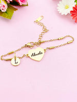 Gold Abuela Bracelet, Heart, Grandmother Bracelet, Grandmother Jewelry, Grandmother Gift, Silver Option, D575