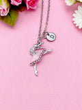Ballet Charm Necklace, Initial Pendant, Dance Gift