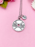 Barbell Necklace, Weight Necklace, Barbell Charm, Weight Charm, Fitness Charm, Sports Charm, Fitness Gift, Personalized Gift, N5981C