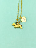 Pig Wing Charm Gold Necklace, Pig Fly, Silver Option, N1743G