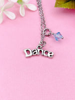Dance Necklace, Dance Bracelet Bangle Option, Ballet Girl Gifts, N2665A