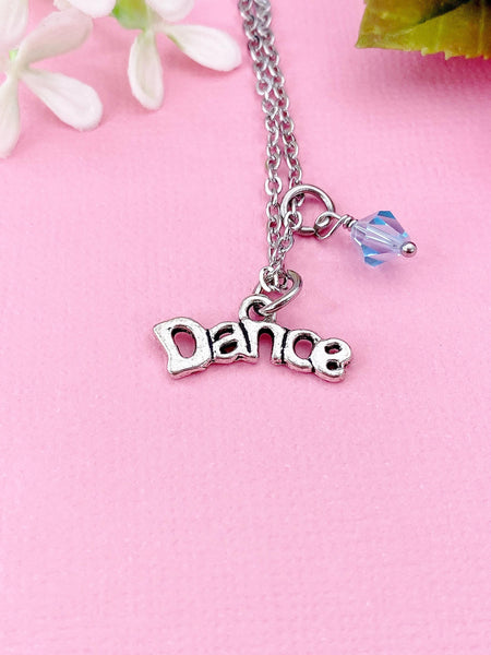 Dance Necklace, Dance Bracelet Bangle Option, Ballet Girl Gifts, N2665A