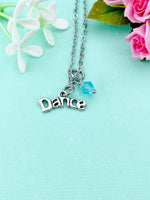 Dance Necklace, Dance Bracelet Bangle Option, Ballet Girl Gifts, N2665A