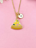 Gold Pizza Slice Charm Necklace, N3579