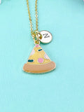 Gold Pizza Slice Charm Necklace, N3579