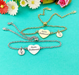 Junior Bridesmaid Bracelet, Gold or Silver Heart Junior Bridesmaid Jewelry, Perfect Junior Bridesmaid Wedding Gift, D584