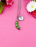 Sweet Pea Charm Necklace in Silver, Pea in the Pod, N6333S