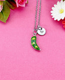Sweet Pea Charm Necklace in Silver, Pea in the Pod, N6333S