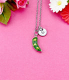 Sweet Pea Charm Necklace in Silver, Pea in the Pod, N6333S