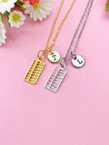 Abacus Charm Necklace in Gold or Silver, Calculator, Ideal Gift for Accountants or Bookkeepers, N6336
