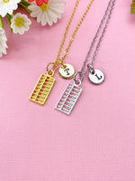 Abacus Charm Necklace in Gold or Silver, Calculator, Ideal Gift for Accountants or Bookkeepers, N6336