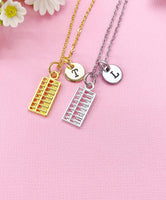 Abacus Charm Necklace in Gold or Silver, Calculator, Ideal Gift for Accountants or Bookkeepers, N6336