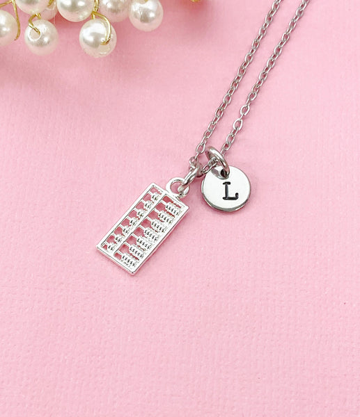 Silver Abacus Charm Necklace, Calculator, Gift for Accountants or Bookkeepers, N6336S