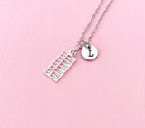 Silver Abacus Charm Necklace, Calculator, Gift for Accountants or Bookkeepers, N6336S