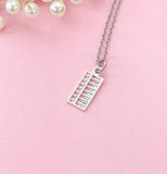 Silver Abacus Charm Necklace, Calculator, Ideal Gift for Accountants or Bookkeepers, N6336S
