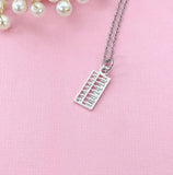 Silver Abacus Charm Necklace, Calculator, Ideal Gift for Accountants or Bookkeepers, N6336S