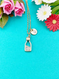 Coffee Bottle Charm Necklace in Gold, N6339