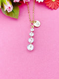 Diamond Drop Charm Necklace in Gold, N6340