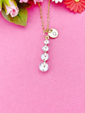 Diamond Drop Charm Necklace in Gold, N6340