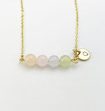 Morganite Necklace In Gold or Silver, Natural Morganite Gemstone Jewelry, N6347N