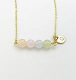 Morganite Necklace In Gold or Silver, Natural Morganite Gemstone Jewelry, N6347N