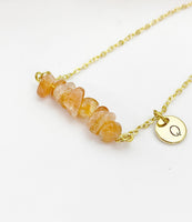 Sunstone Necklace In Gold or Silver, Natural Sunstone Gemstone Jewelry, N6351