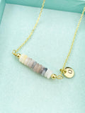 Quartz Necklace In Gold or Silver, Natural Quartz Gemstone Jewelry, N6355