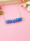 Regalite Imperial Jasper Sea Sediment Jasper Necklace In Gold or Silver, Royal Blue Natural Imperial Jasper Gemstone Jewelry, N6363
