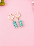 Regalite Imperial Jasper Sea Sediment Jasper Earrings in Gold or Silver, Dark Turquoise, Natural Gemstone Jewelry, N6365E