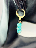 Regalite Imperial Jasper Sea Sediment Jasper Earrings in Gold or Silver, Dark Turquoise, Natural Gemstone Jewelry, N6365E