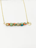 Regalite Imperial Jasper Sea Sediment Jasper Necklace In Gold or Silver, Cuboid, Purple, Natural Imperial Jasper Gemstone, N6368