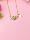 Jasper Necklace in Gold or Silver, Natural African Turquoise(Jasper) Gemstone Jewelry, N6369